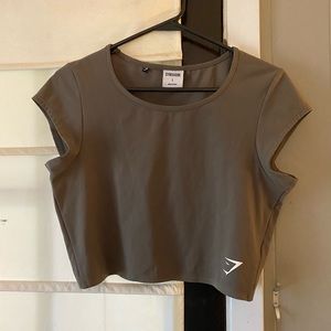 gymshark cropped shirt large